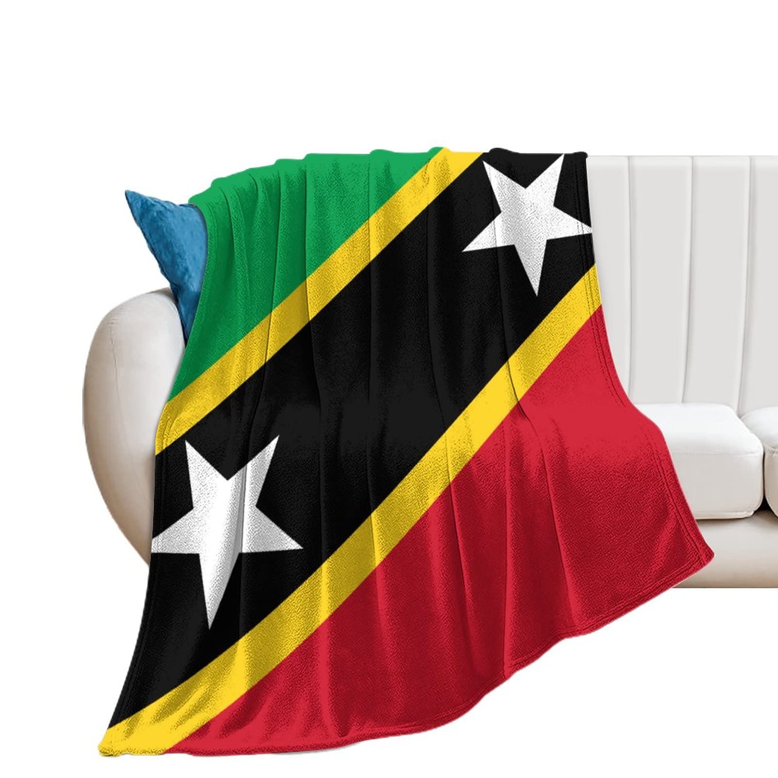 Couverture Saint-Kitts-et-Nevis flanelle polaire douce 153x203cm