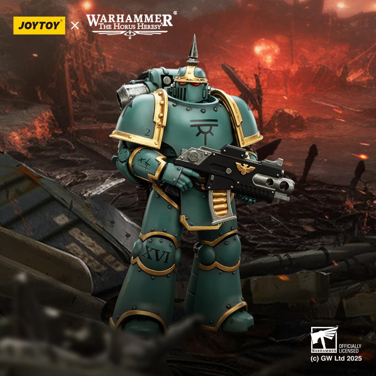 JOYTOY Warhammer The Horus Heresy 1/18 Scale Action Figure Mecha Joy Toy Collection Model Sons of Horus MKIII Tactical Legionary