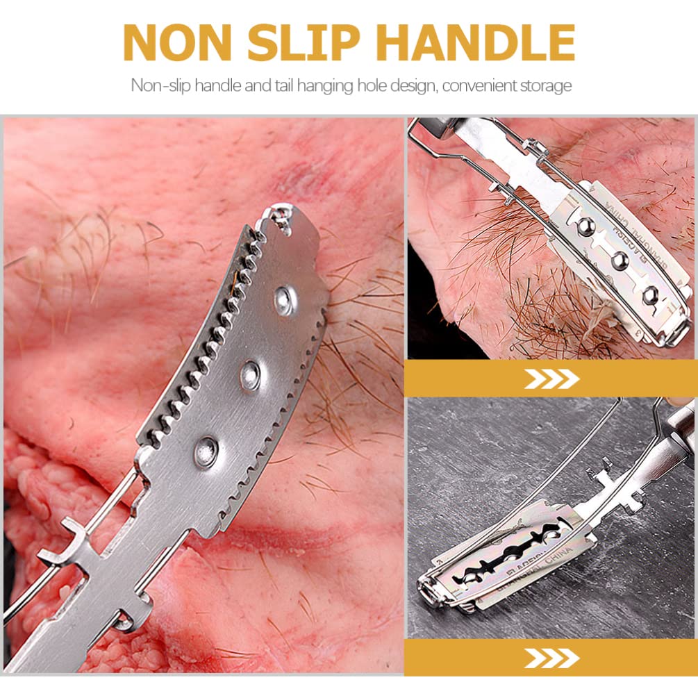 Cabilock Pig Processing Tools 2pcs Stainless Steel Hair Remover Knife Meat Hair Scraper Tool Kitchen Gadget