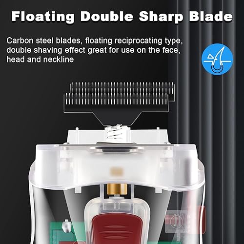 Miniatura 3 de Afeitadoras eléctricas para hombres, afeitadora de doble lámina para hombres, maquinilla de afeitar eléctrica para hombres, maquinilla de afeitar