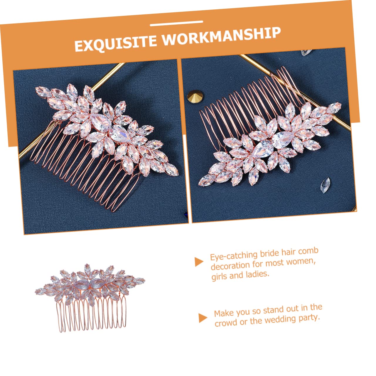DOITOOL 5stücke Hochzeits Haarschmuck Für Bräute Zartes Haarkamm-accessoire Mit Zirkonia Seitenkamm-design Für Mädchen Für Hochzeiten Und Festliche Anlässe