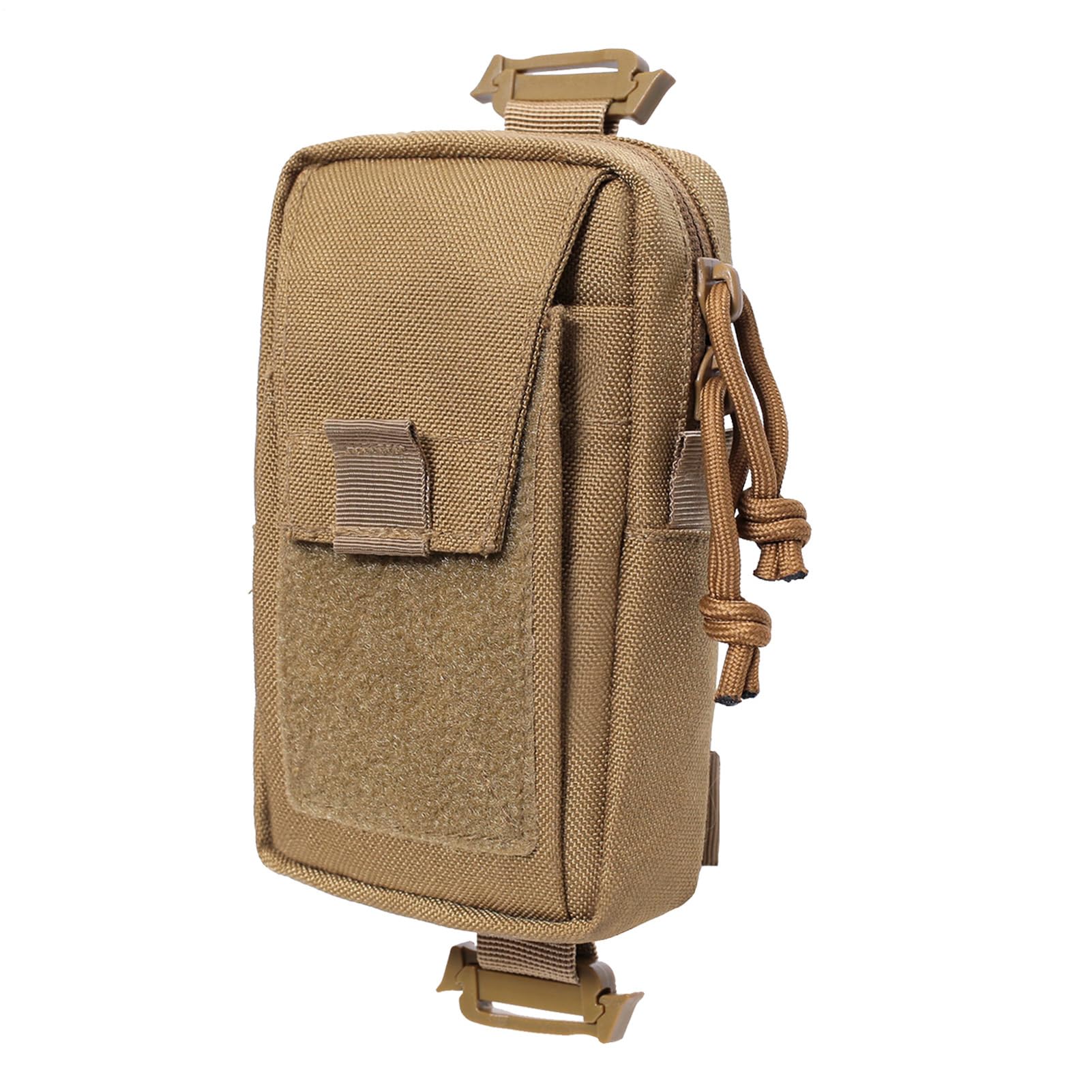 Generico Case - Control with Utility Clip Zip Pocket for Bag, Compact Add-on | Multipurpose Backpacks for Sttrap Accessory for Hiking, Commuter, Khaki, riferimento alla descrizione, Please refer