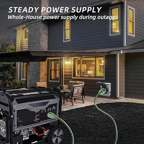 Miniatura 6 de Cable generador de extensión de 4 clavijas y 30 amperios de 50 pies, NEMA L14-30PL14-30R, 125250 voltios hasta 7500 vatios, cable de alimentación