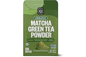 FGO Organic Ceremonial Grade Matcha Tea, Authentic Japanese Green Tea Powder in Resealable Bag (4oz)