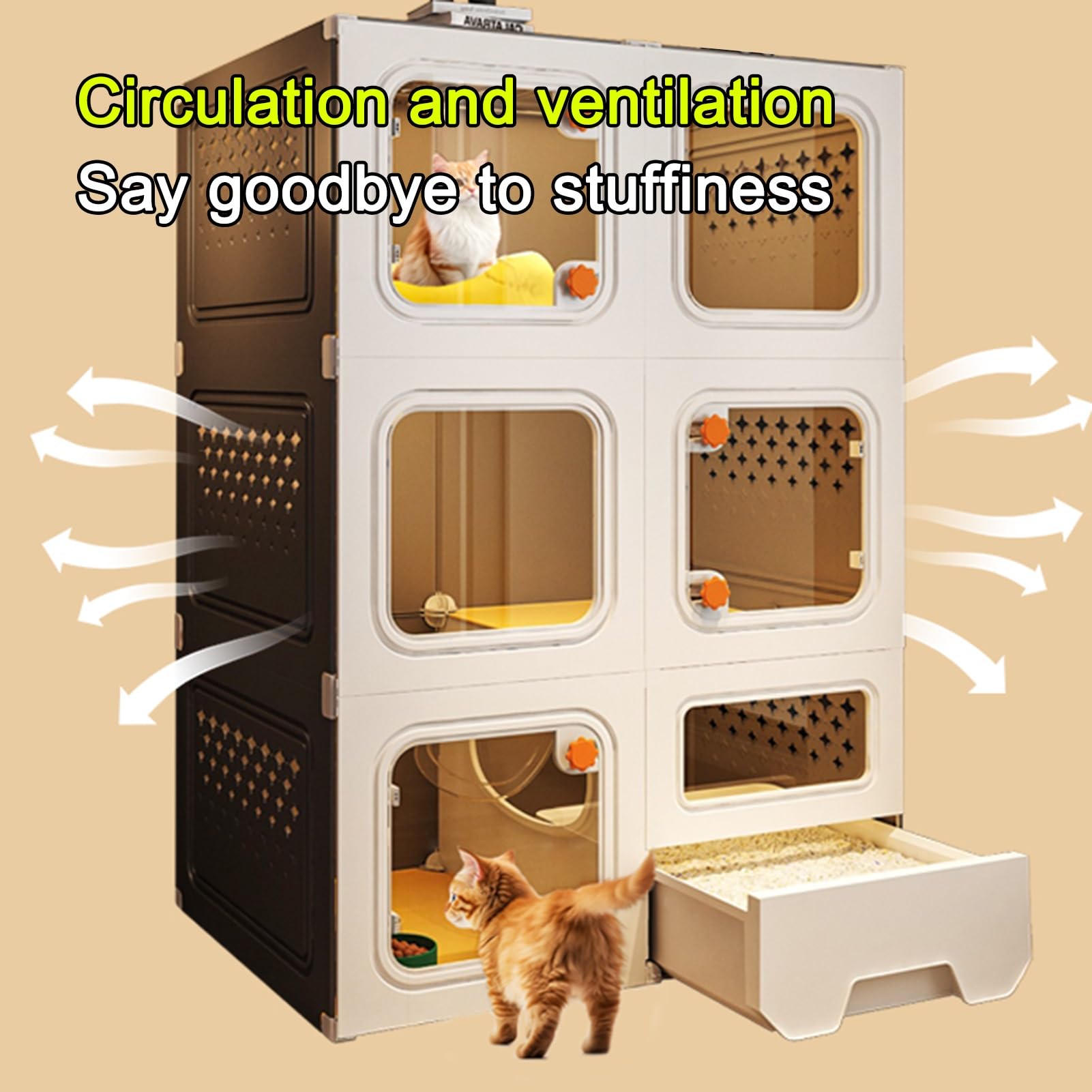 多機能キャットケージ Amazon.co.jp: 猫 ケージ、室内用猫のゲージ 大きめ動物ケージ、室内猫