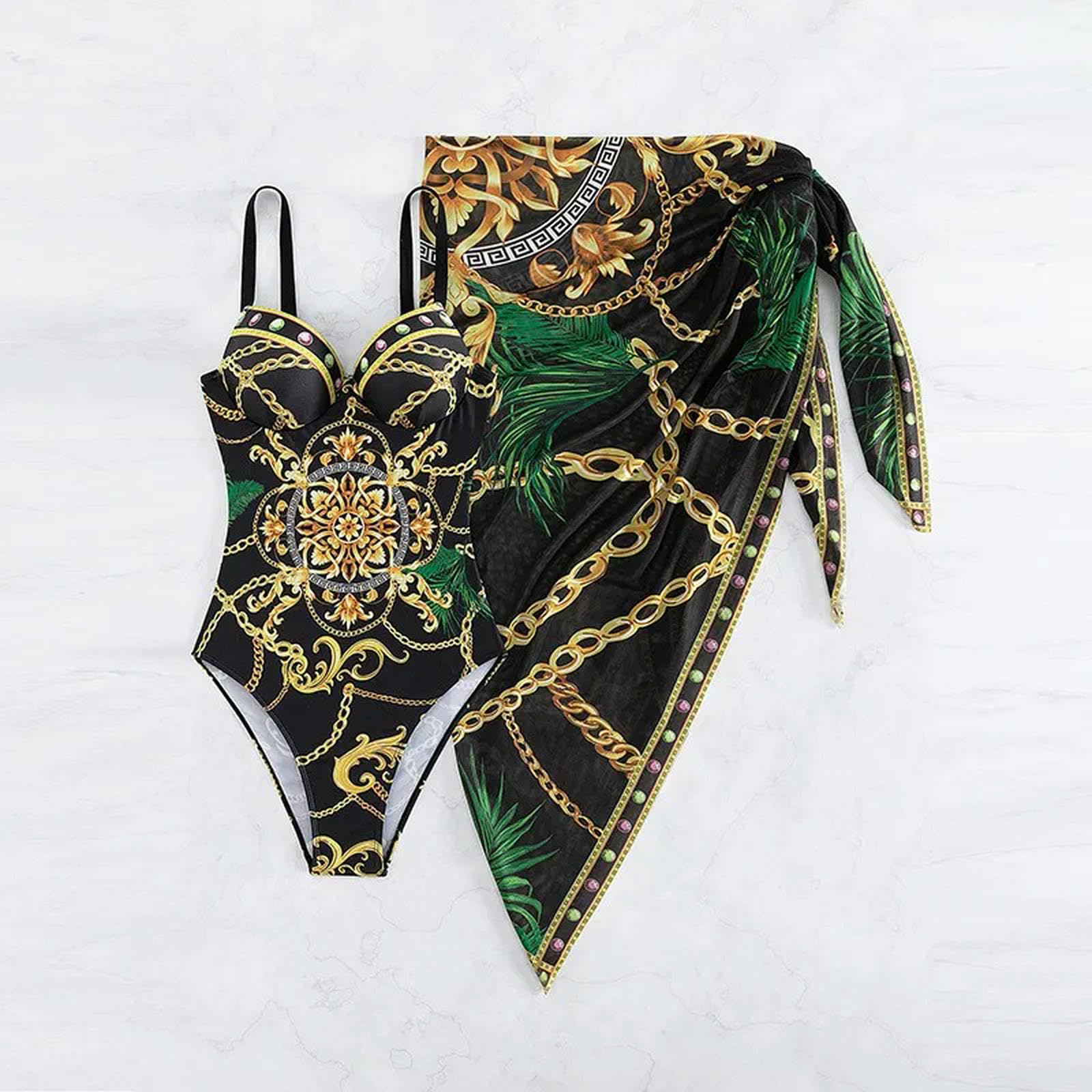 2024 Zwei Stück Frauen Bikini Set Push Up Floral Gedruckt Bikinis Strappy Bandage Bademode Brasilianischen Biquini Badeanzug