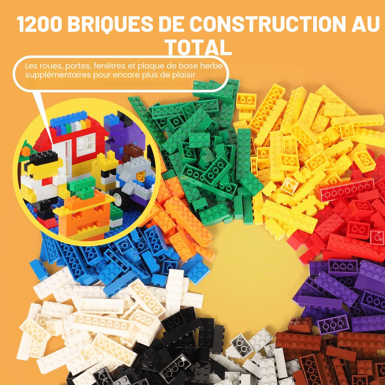 WYSWYG Briques de Construction 1200 Pièces Coffret Créatif Enfant dès 6 Ans
