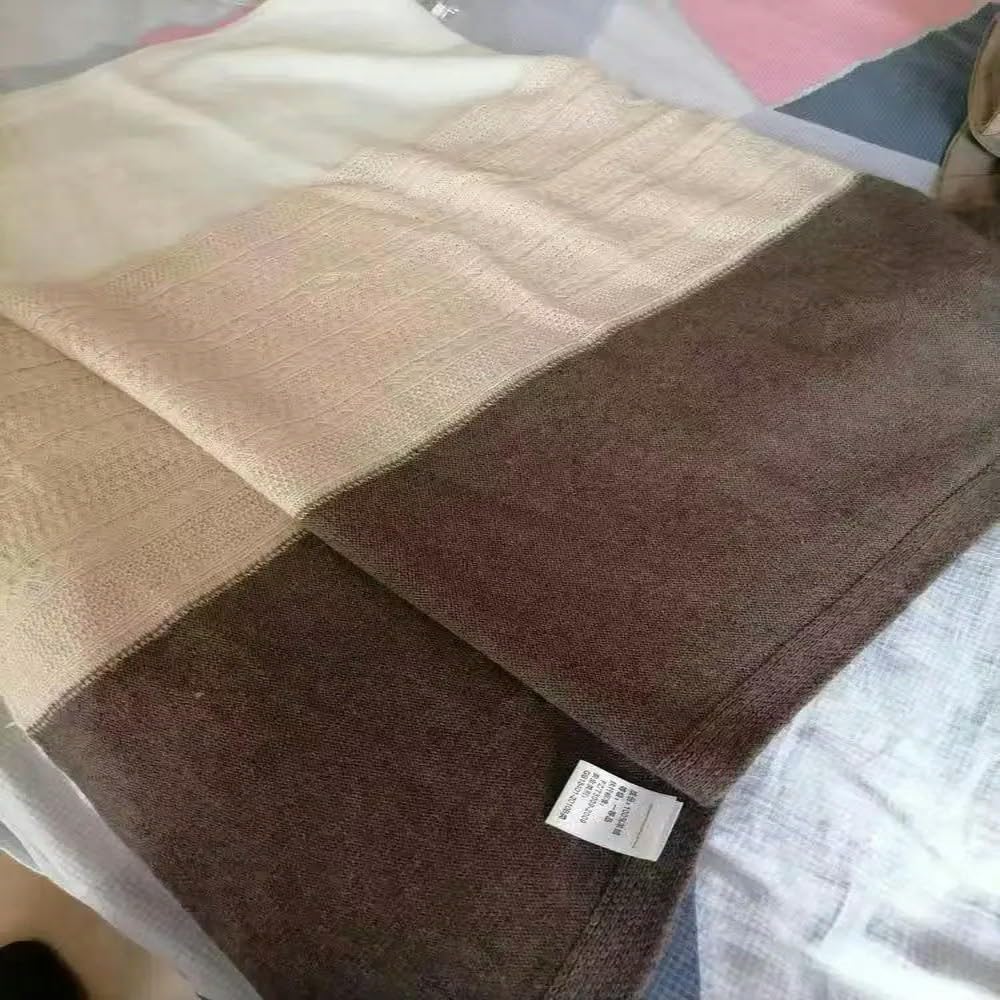 180 * 80cm Écharpe d'hiver en Cachemire pour Femme, châle tricoté, Chaud et Doux, pour Le Ski en Plein air, avec Coutures Tendance