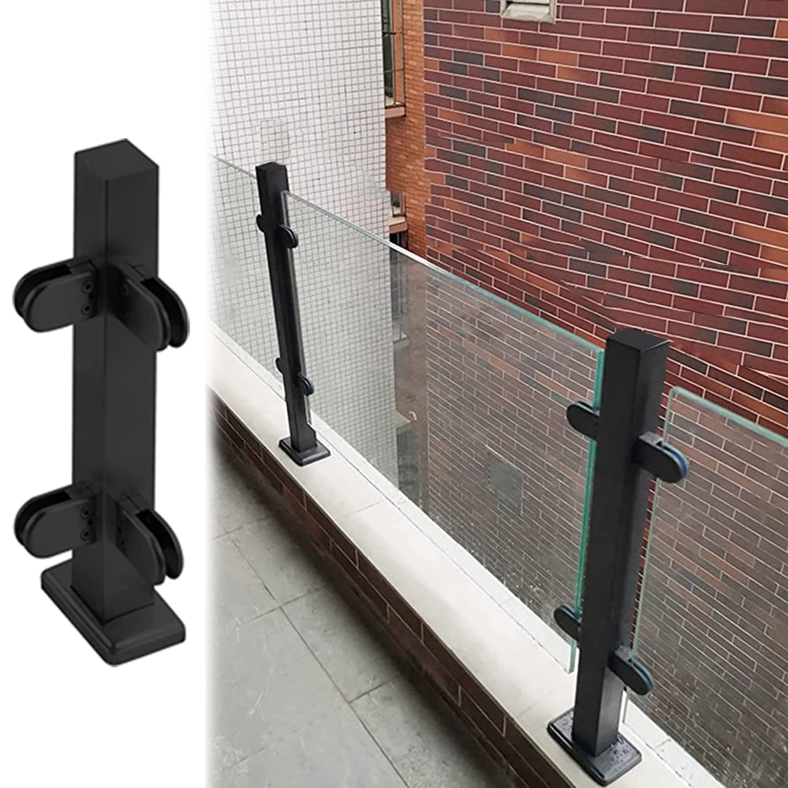 Poteau de balustrade en verre anti-corrosion pour réparer et sécuriser une clôture de balcon