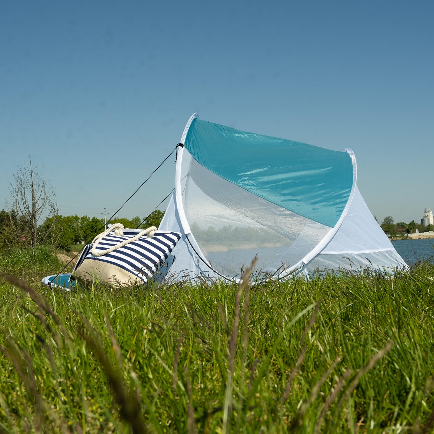Tente de plage pop-up - Accessoires - Sac de transport - Protection UV - Protection contre le vent - 2-3 personnes - 20974