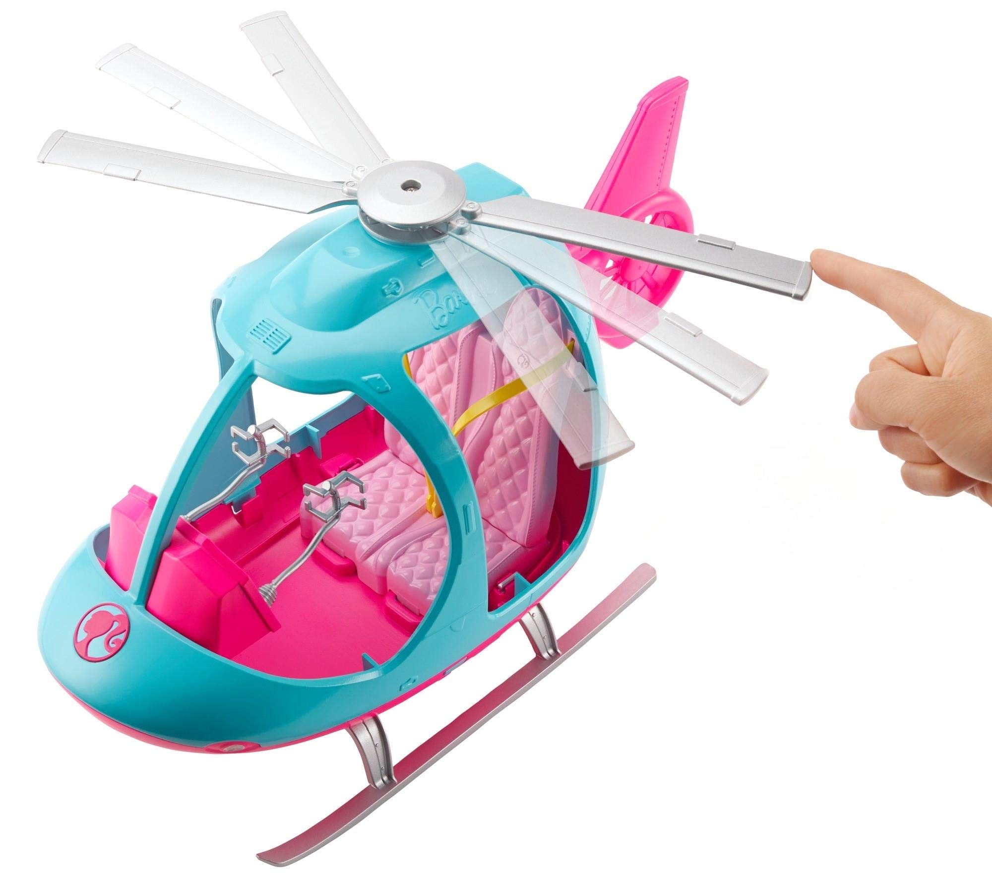 Barbie L'Elicottero per Bambole Rosa e Azzurro con Elica Che Gira Giocattolo 3+ Anni FWY29