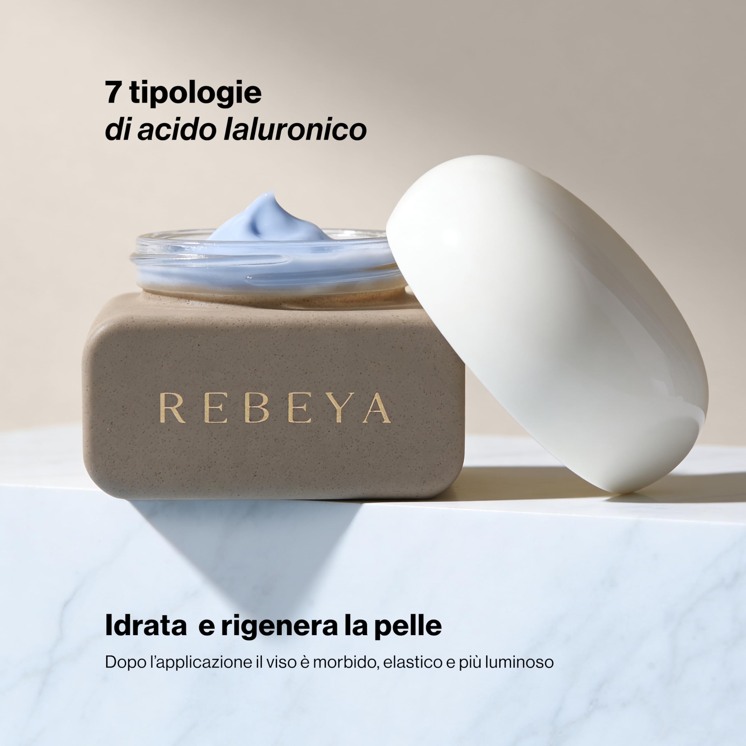 REBEYA Seda Libre Gesichtscreme mit 7-fach Hyaluron, feuchtigkeitscreme gesicht für trockene Haut, reichhaltige antioxidative Pflege mit Mango und Kokos Made in Italy