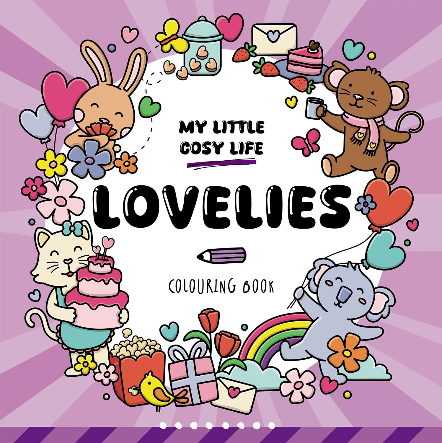 Lovelies: Cute Kawaii Colouring Book for Teens and Adults Featuring Adorable Animals, Purmaids and Cosy Scenes (My Little Cosy Life)