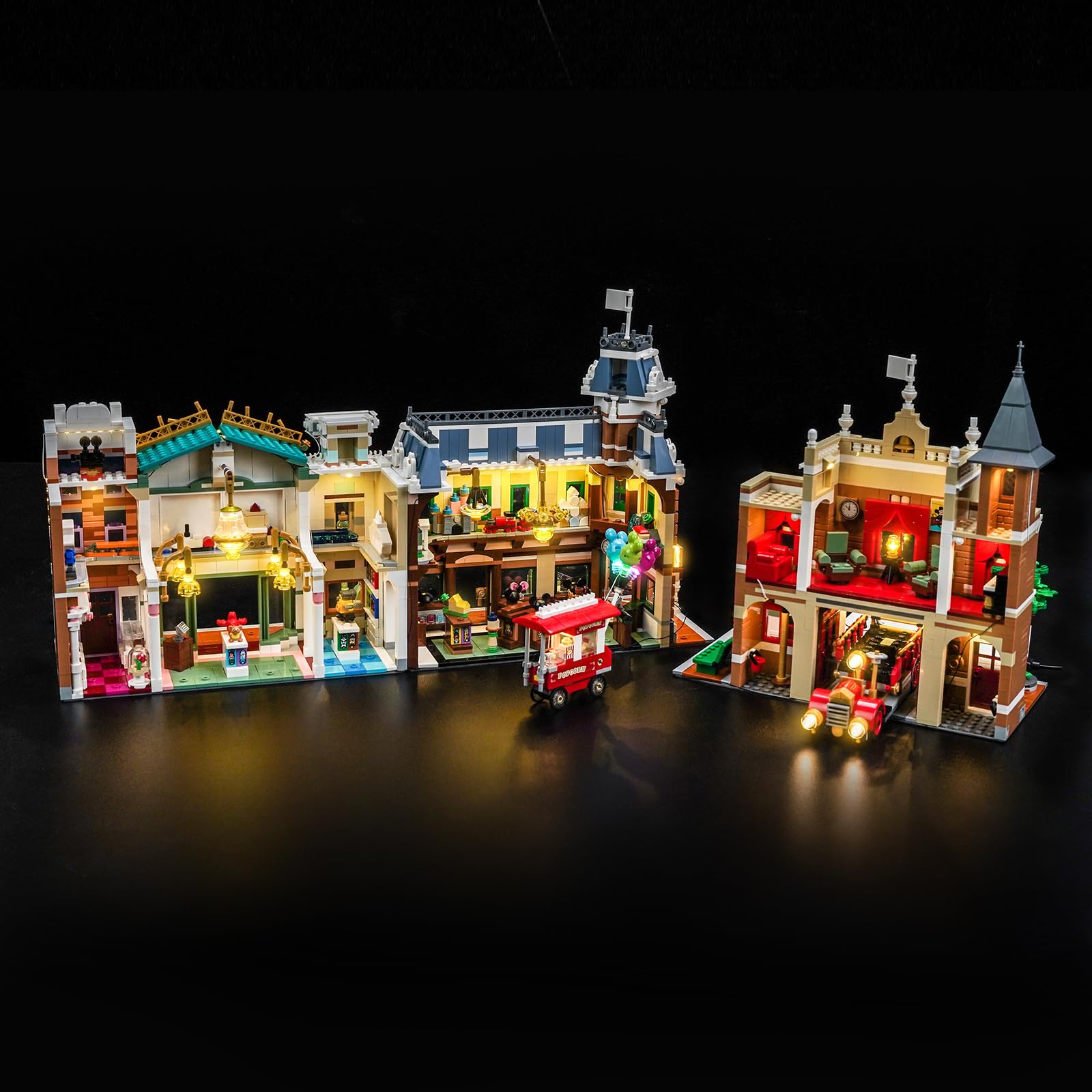 Set di luci a LED compatibile con Lego 43302 Main Street, U.S.A. (senza modello), set di illuminazione decorativa compatibile con Lego Main Street, modello di mattoncini U.S.A