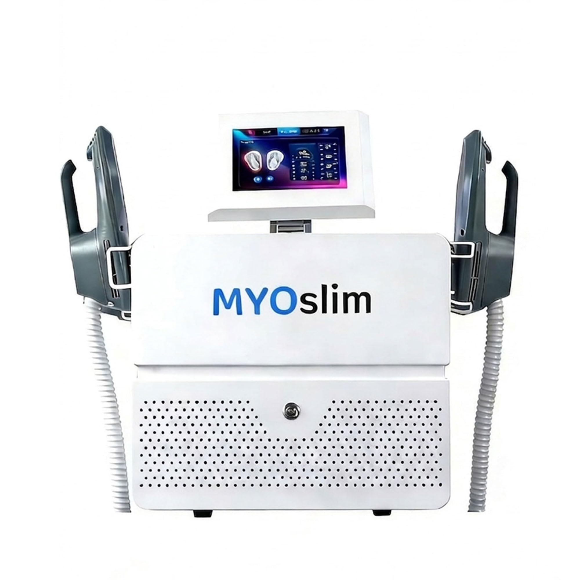 Body Sculpting Machine con RF y EMS, Reducción de Grasa | Tonificación Muscular, Cintura Estilizada, Glúteos Levantados, Piernas Delgadas, Masajeador Corporal (2 Manijas) (A)
