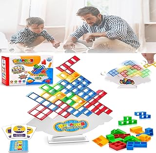 2024 New Team Tower Game for Kids & Adults,Team Tower Game for Adults,Tower Game Balance Stacking Block,Tower Stacking Game,Building Tower Game,Tower Games for Adults (48PCS)