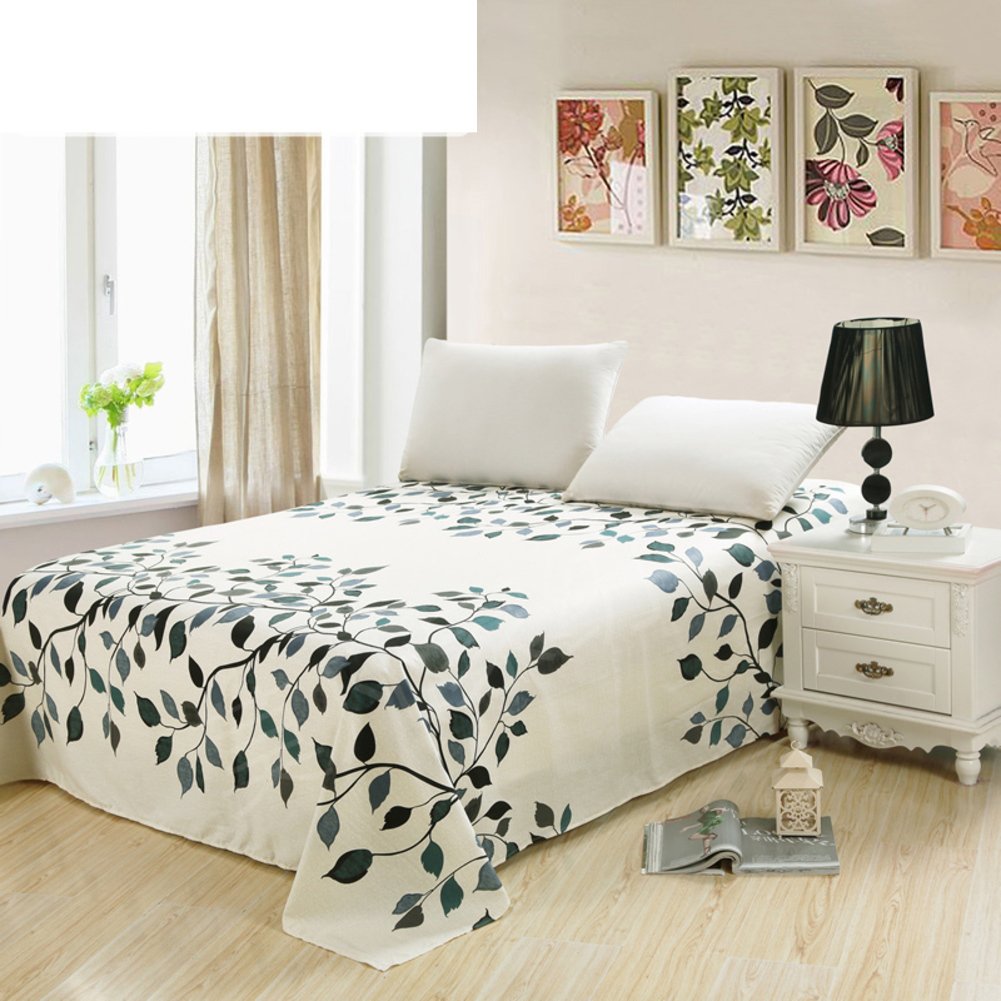 Draps doubles de coton sergé lin haut de gamme imprimé Pastorale 230x270cm