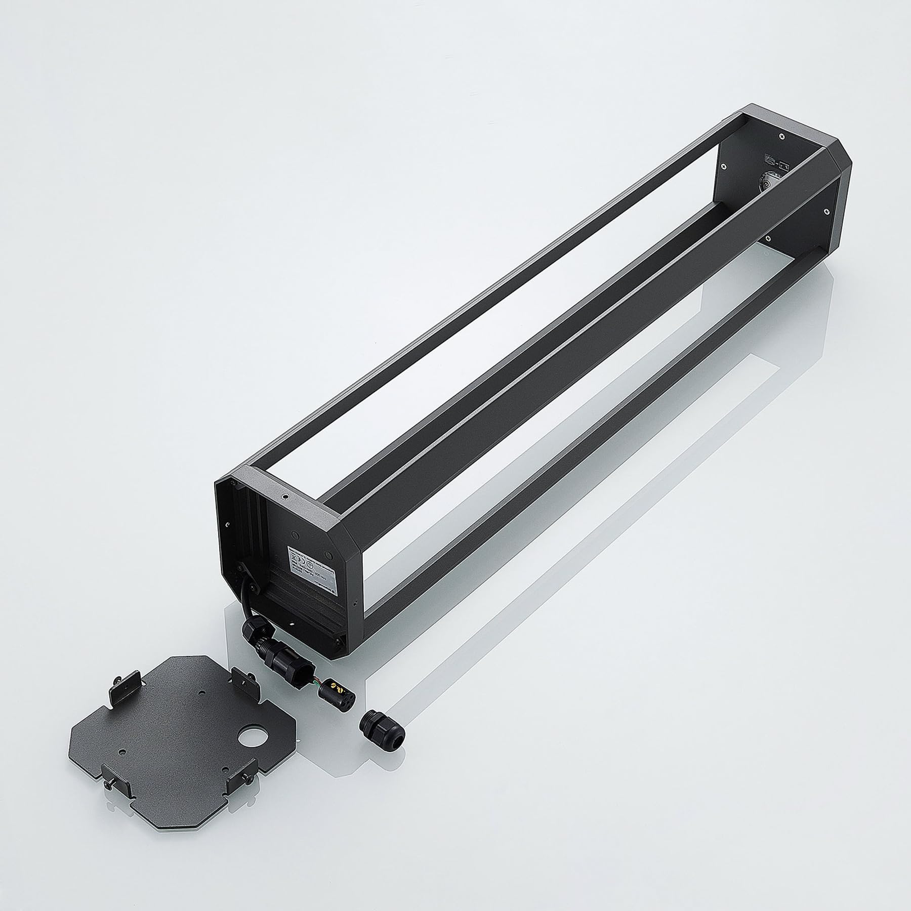 Lucande LED Außenleuchte Fery (Modern) in Alu aus Aluminium (1 flammig,) - Wegeleuchte Pollerleuchte Wegelampe Sockelleuchte
