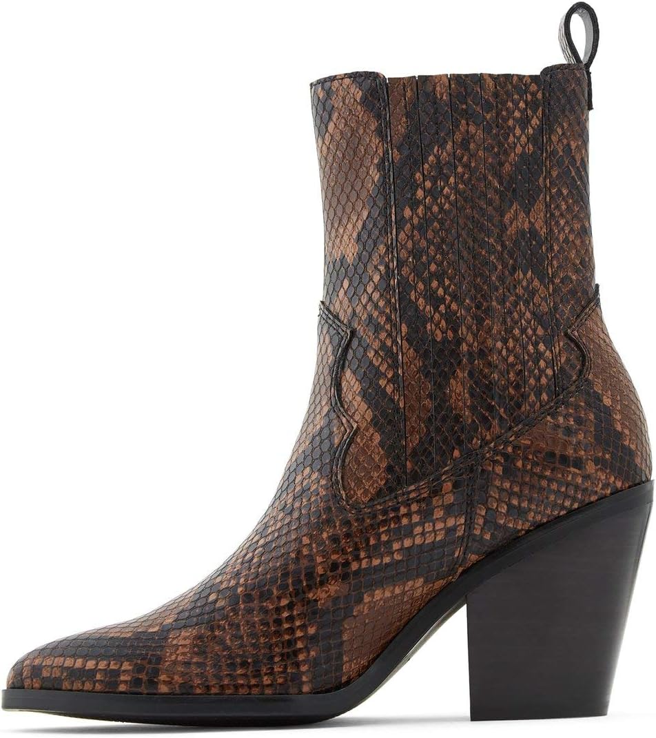 Aldo Women's Drerissa Block Heel Ankle Boot, Brown, 7.5
