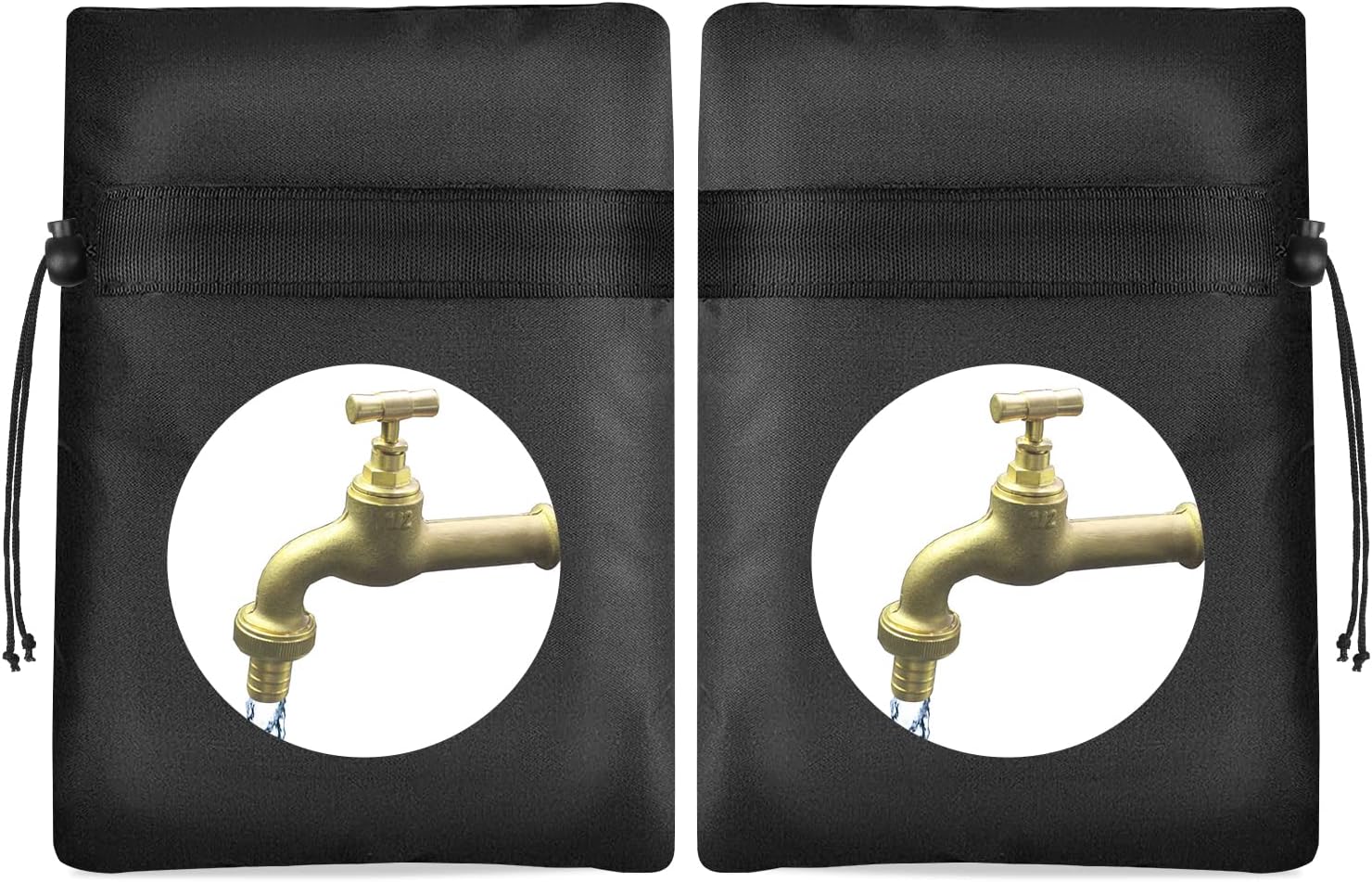 WOHPW Outside Tap Cover for Winter，2Pcs Large Waterproof & Thickened Thermal Outdoor Tap Cover