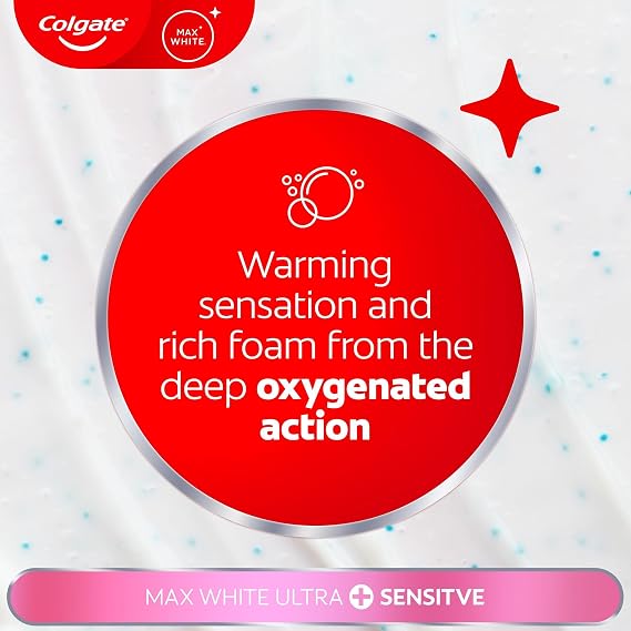 Colgate Max White Ultra+ Sensitive Toothpaste, 75ml