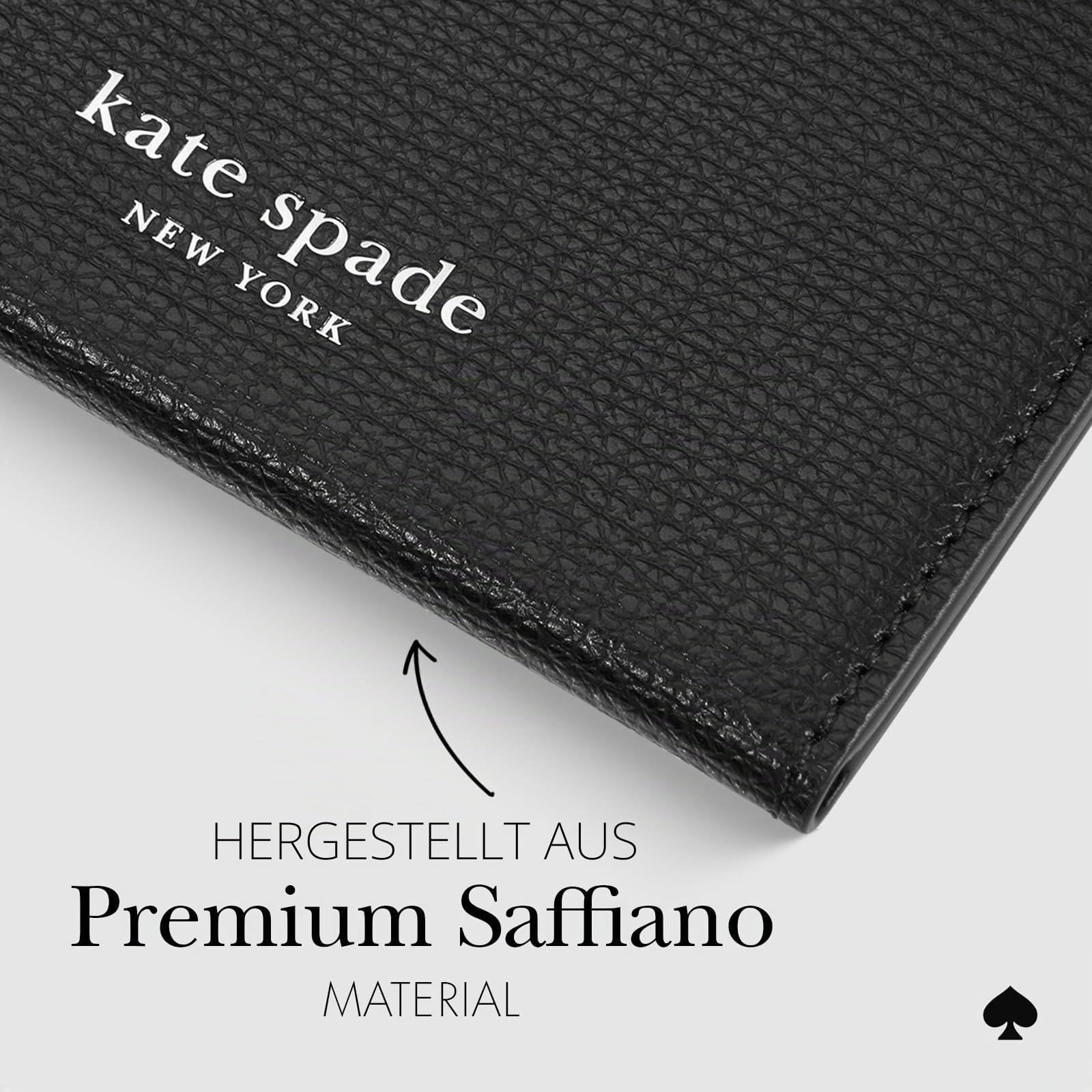 Kate Spade New York Morgan Magnetische Handy-Brieftasche/Kartenhalter – kompatibel mit MagSafe Wallet – Schwarz