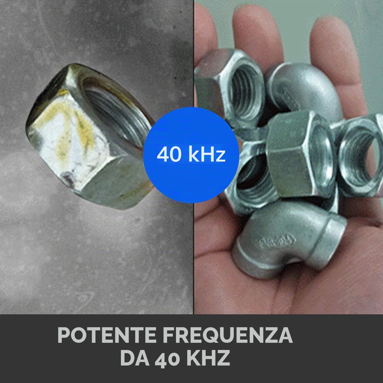 VEVOR Pulitore a Ultrasuoni con Timer di Riscaldamento 6,5L, Pulitore a Ultrasuoni Professionale 220V, Pulitore a Ultrasuoni in Acciaio Inox 40 kHz per la Pulizia di Anelli, Occhiali, Strumenti