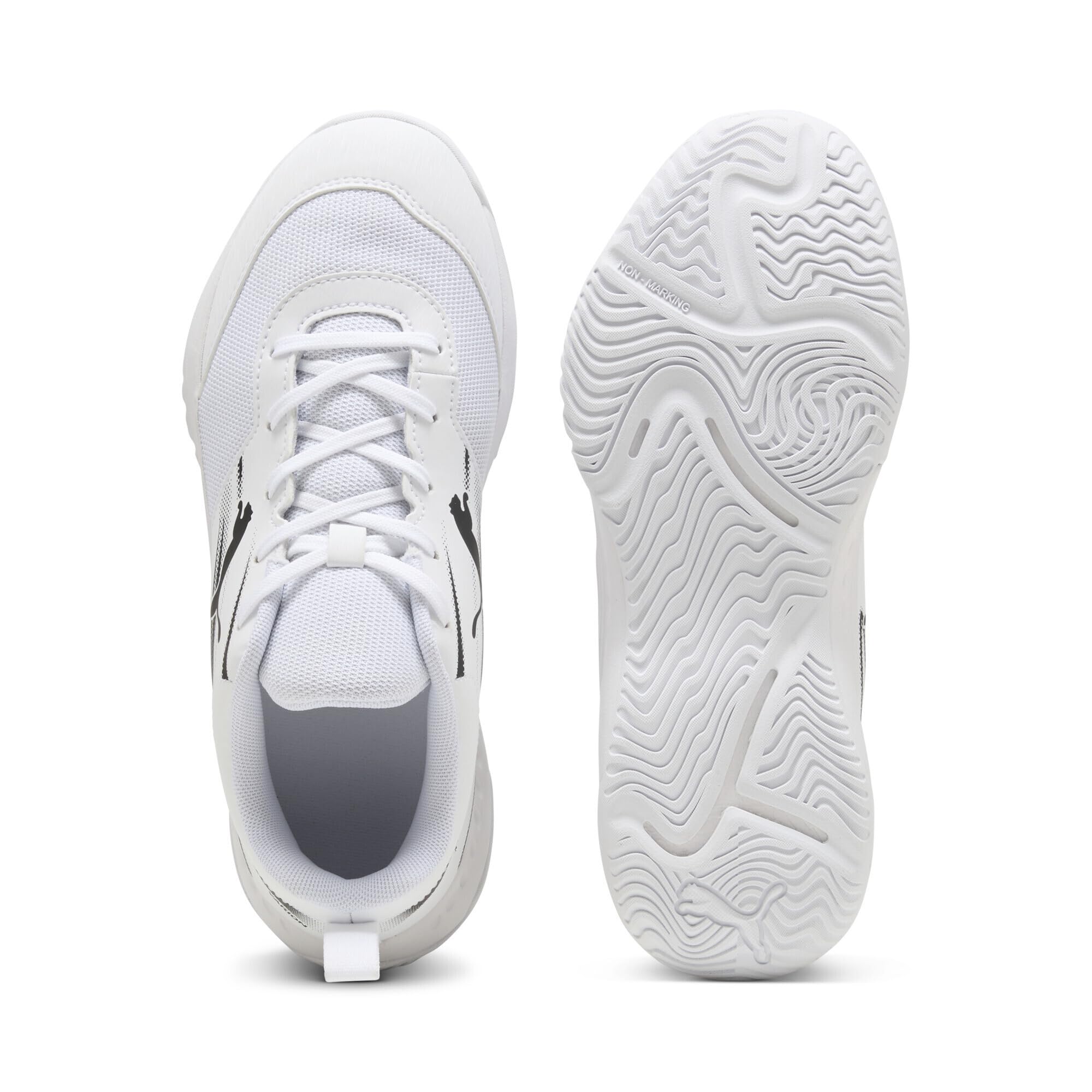 PUMA VARION II JR, Indoor Court Shoe, White Black, 34 EU