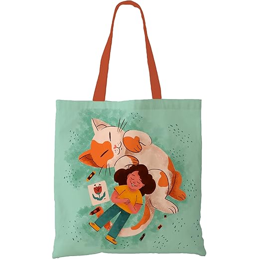 Happy Kitty Canvas Tote - 1 Pc