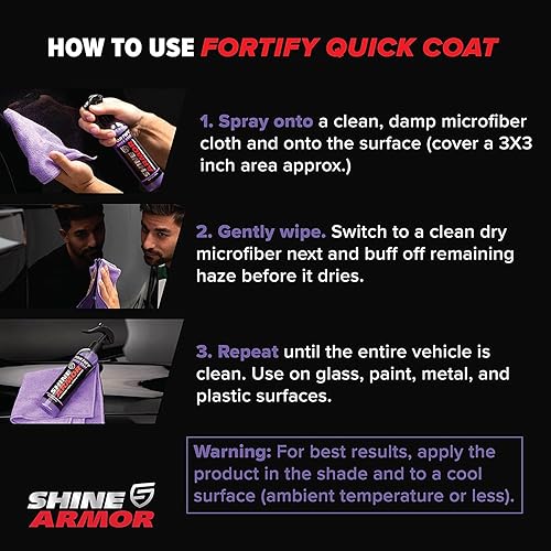 Miniatura 2 de SHINE ARMOR - Revestimiento de cerámica para autos, capa rápida, esmalte de cera para automóvil, lavado sin agua, cera hidrofóbico, esmalte y