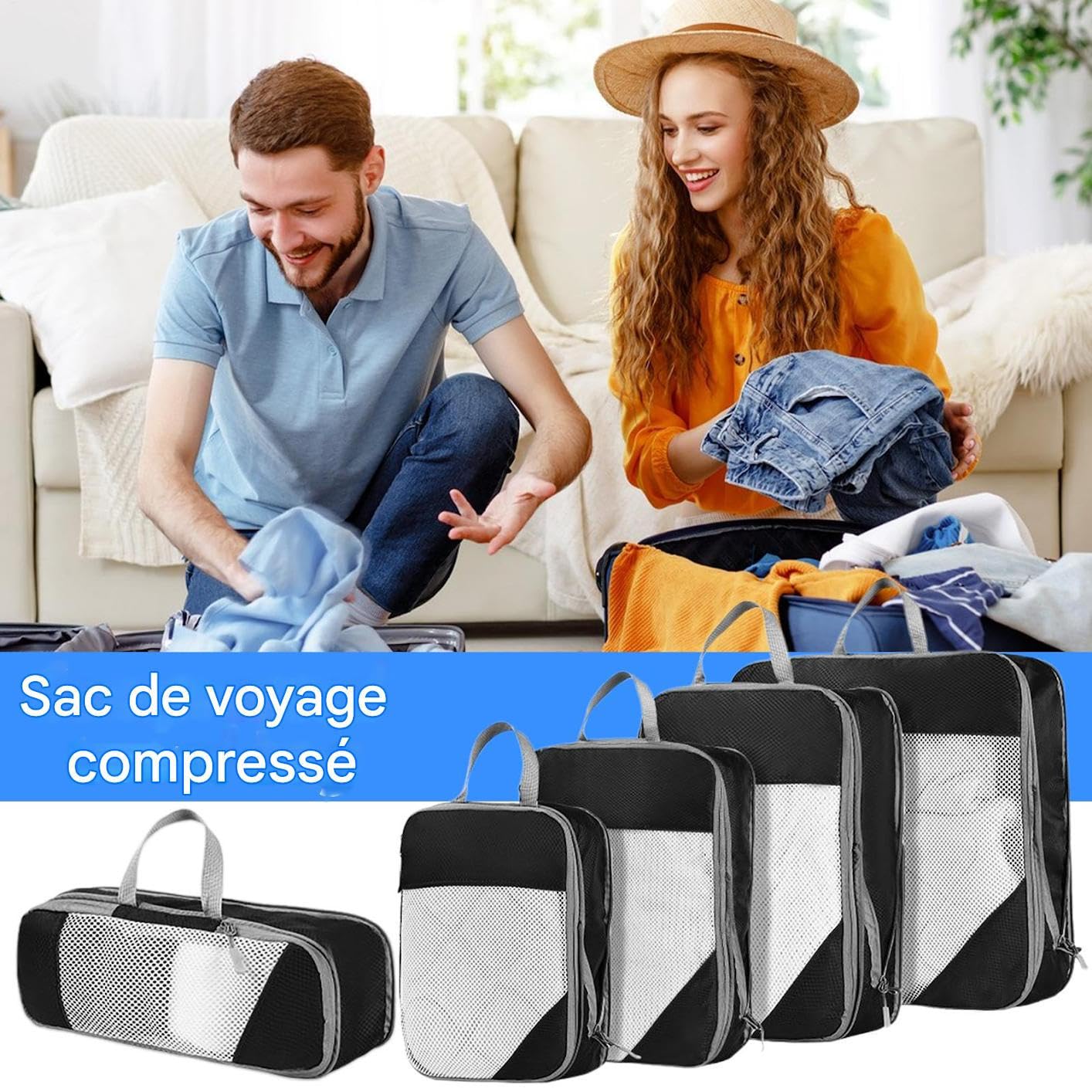 Sacche Per Imballaggio Da Viaggio Sacchetti Compressori Pieghevoli e | Organizzatore Per Imballaggio Valigie Per Crociera Viaggio In Aereo Vacanza Trasloco Abiti Donne Uomini Ragazzi Adu