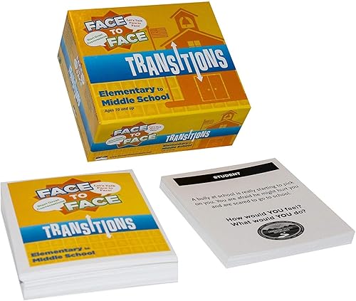 Miniatura 2 de Juego de cartas de transiciones cara a cara para niños (edición primaria a secundaria)  Desarrollo de comunicación para transiciones importantes de