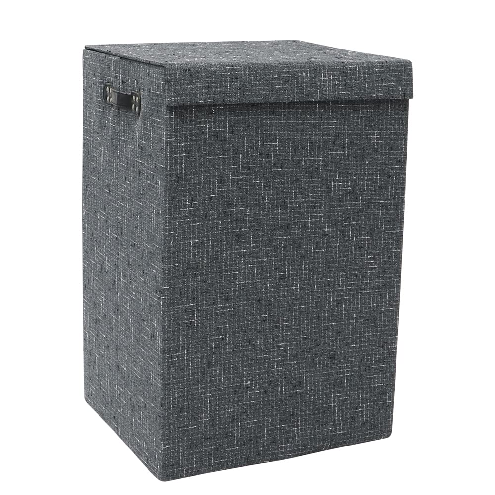 Jvl Shadow Fabric Foldable Laundry Hamper With Lid from B&Q