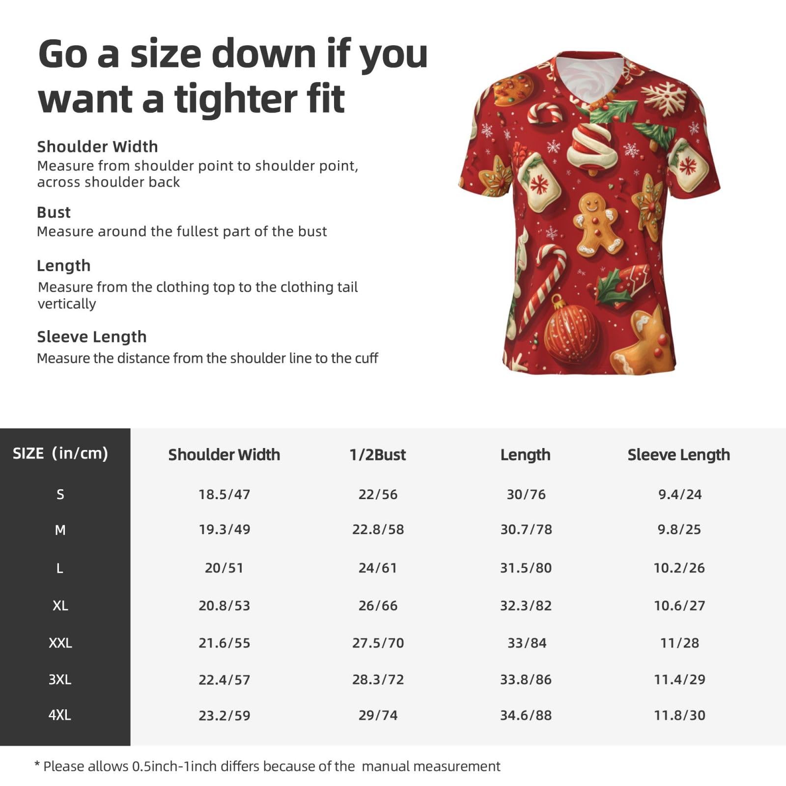 Stylish Athletic Sports Jersey Christmas-Candy-Canes-Ginger Men's Rugby Jersey Small