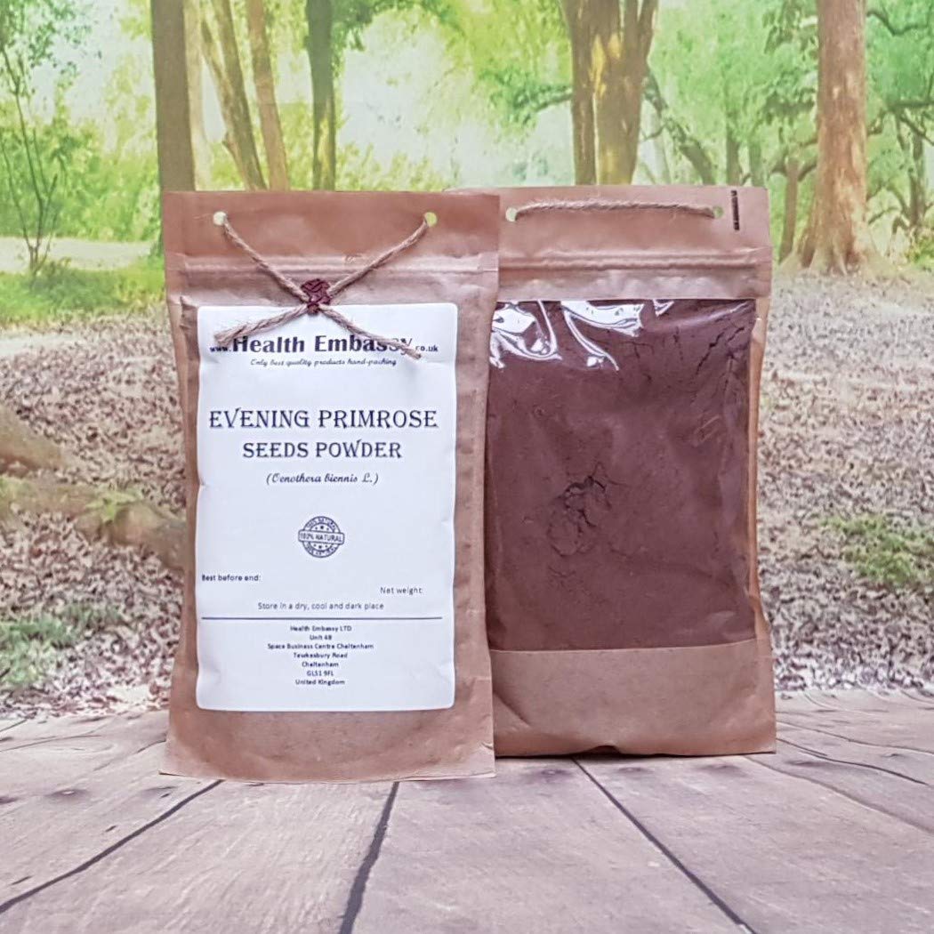 Health Embasssy Poudre de Graines d'Onagre | Oenothera Biennis L | Evening Primrose Seeds Powder 50g