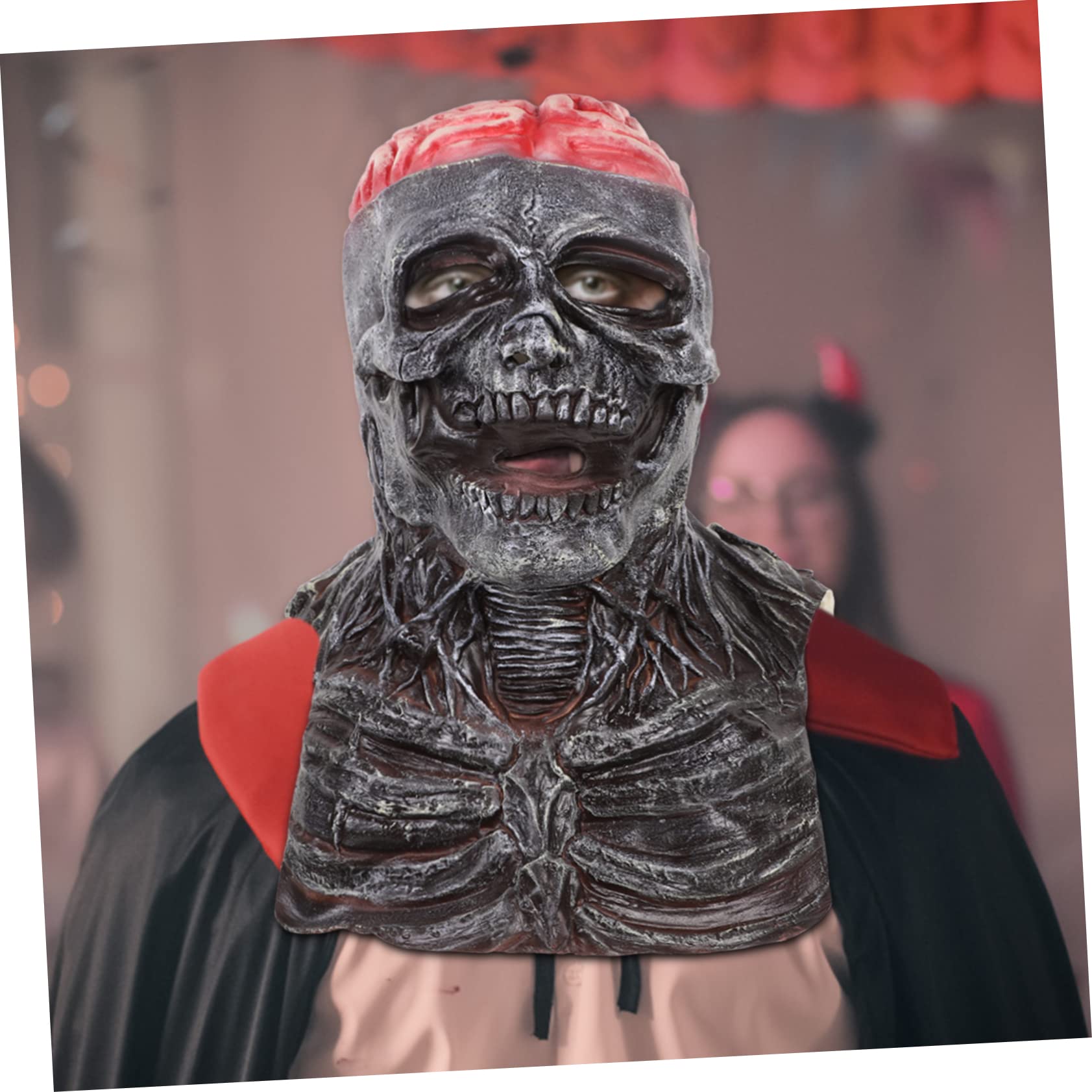 VICASKY 3pezzi Maschera Halloween Teschio Spaventoso Premium Per Cosplay e Feste Design Flessibile e Comodo Perfetta Per Eventi Tema Carnevalesco e Festività Di Halloween