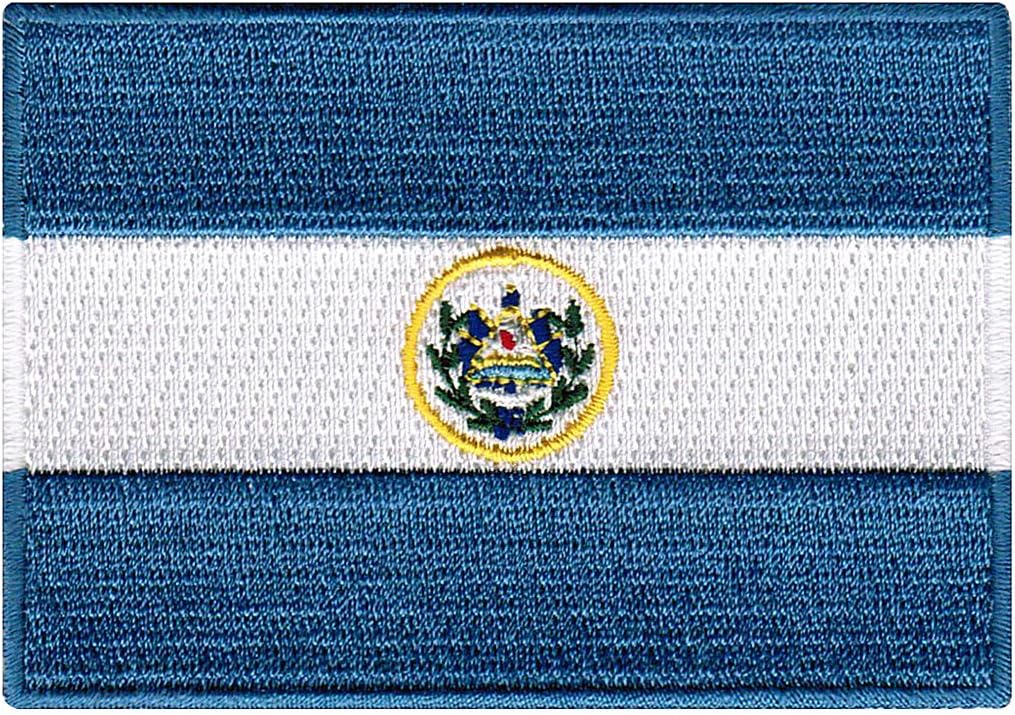 El Salvador Flag Patch - Premium Appliqué - Central American Country Iron On - Dimensions: 3.5" x 2.5"