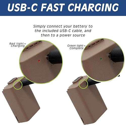 Miniatura 2 de Wasabi Power Batería USB (Serie Ginger) para Nikon EN-EL25 compatible con Nikon Z50, Nikon Z 50, Nikon Z fc