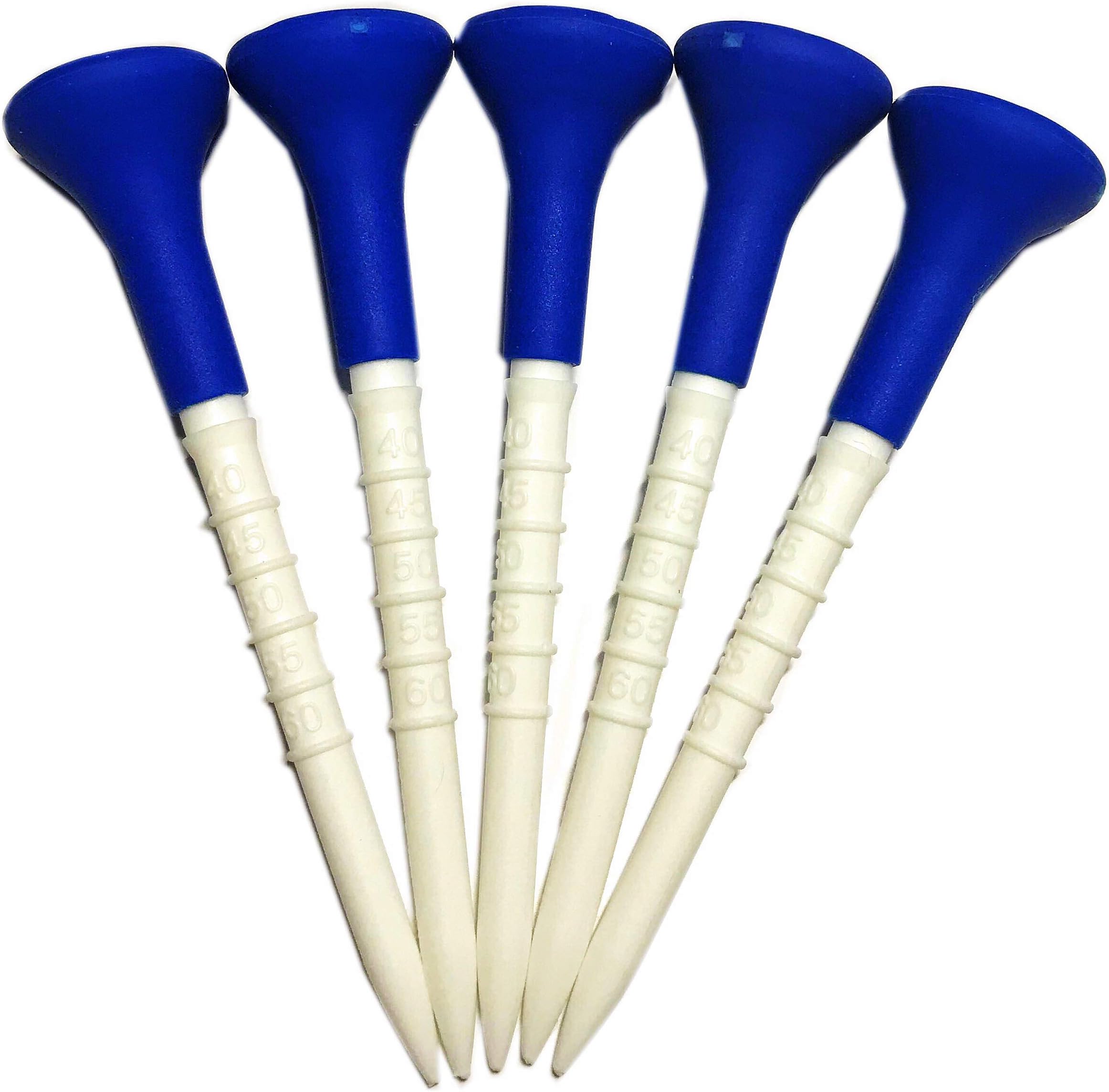 THF Depth Mark Plastic Golf tess with Wide Soft Rubber Cover 3 1/4 83mm Pack of 50 Almost Unbreakable