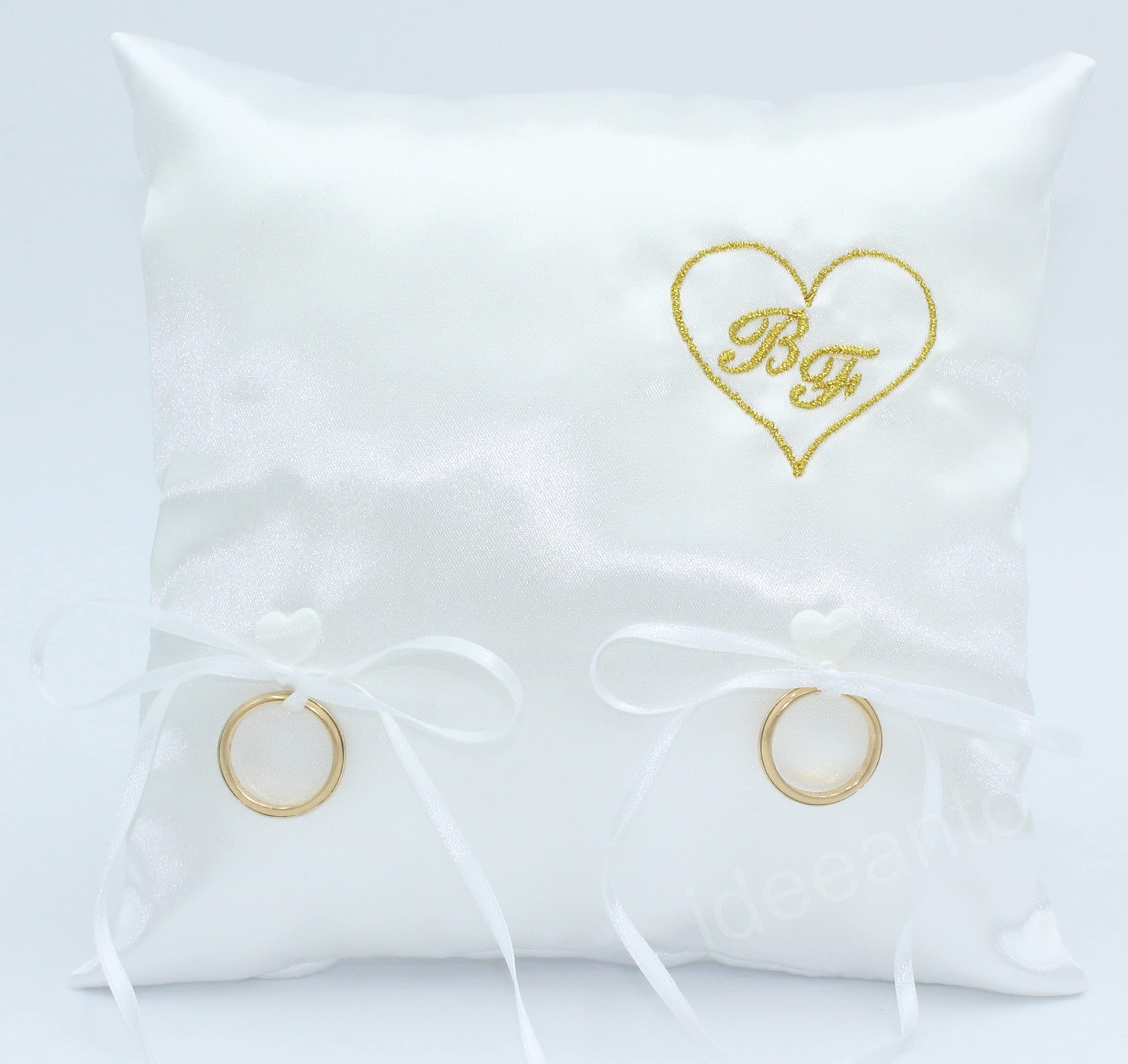 Iniziali Ricamate Cuscino Per Fedi Amazon Iniziali Ricamate