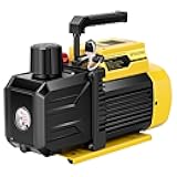 SPECSTAR 3/4 HP 7.2 CFM 110V Dual Stage Rotary Vane HVAC Air Vacuum Pump for R134a R12 R22 R502 R410a Systems with 2 Oil Bottles for Air Conditioner Servicing Resin Degassing and More