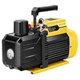 SPECSTAR 3/4 HP 7.2 CFM 110V Dual Stage Rotary Vane HVAC Air Vacuum Pump for R134a R12 R22 R502 R410a Systems with 2 Oil Bottles for Air Conditioner Servicing Resin Degassing and More