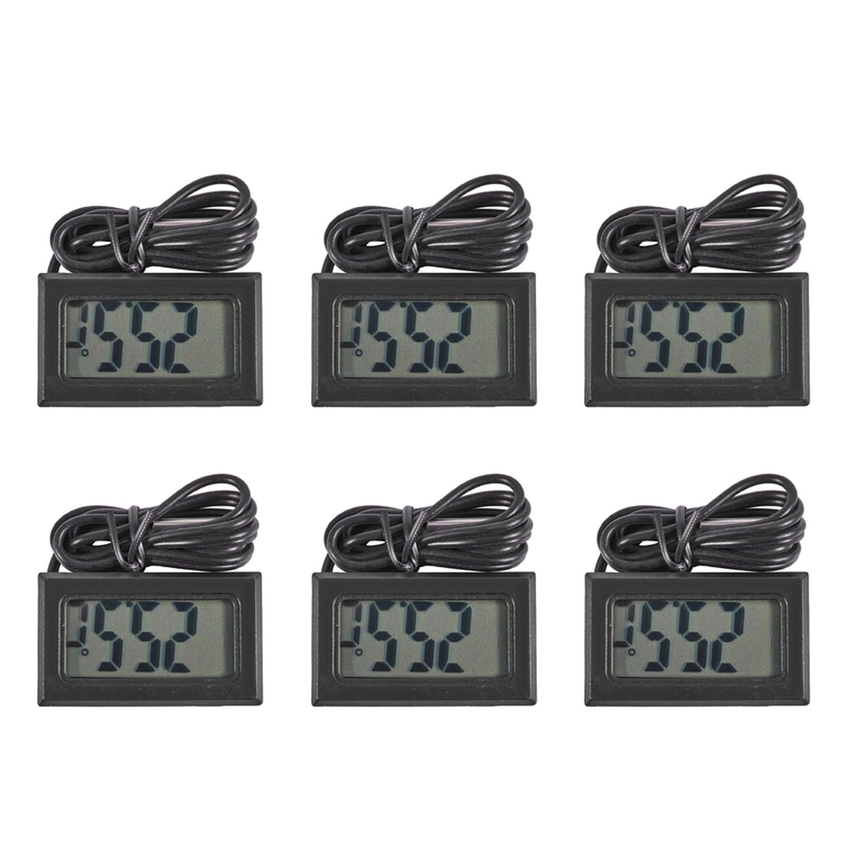 Hndhbfgrt 6X LCD Refrigerator Freezer Refrigerator Digital Thermometer Temperature -50-110 Celsius