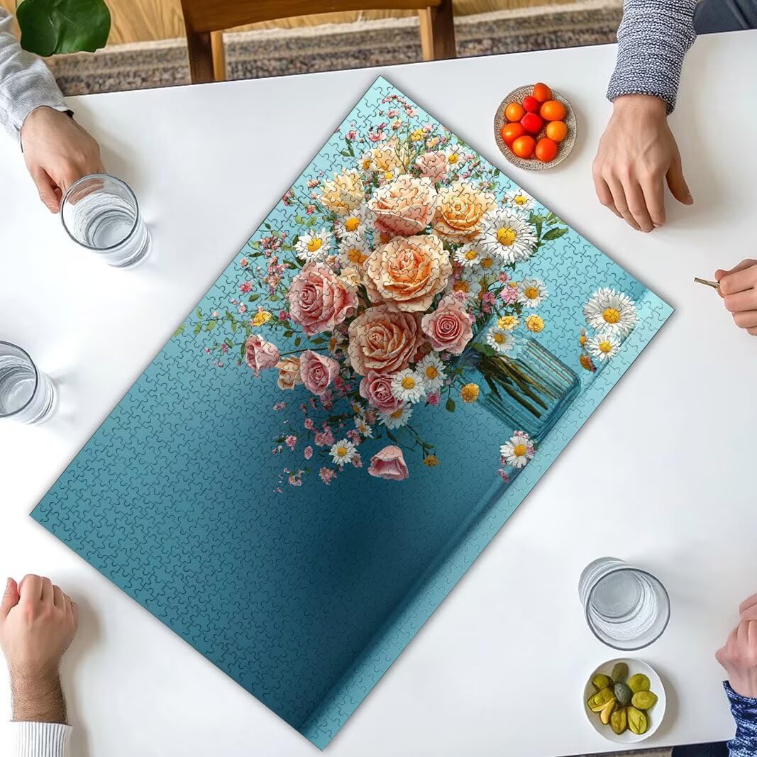 Puzzle 5000 elementów, różowa układanka, rozmiar: 157 x 106 cm, prezent dla