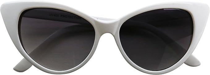Amazon.com: ShadyVEU Gafas de sol retro ojo de gato Cardi B estilo Mod  marco exagerado punta alta moda Sombras, blanco, S : Ropa, Zapatos y Joyería