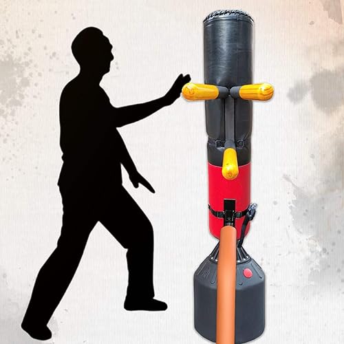 Miniatura 5 de SYNTECSO Wing Chun - Maniquí para entrenamiento de artes marciales, 3 modelos disponibles, para montar en la pared, chupete de ala portátil para