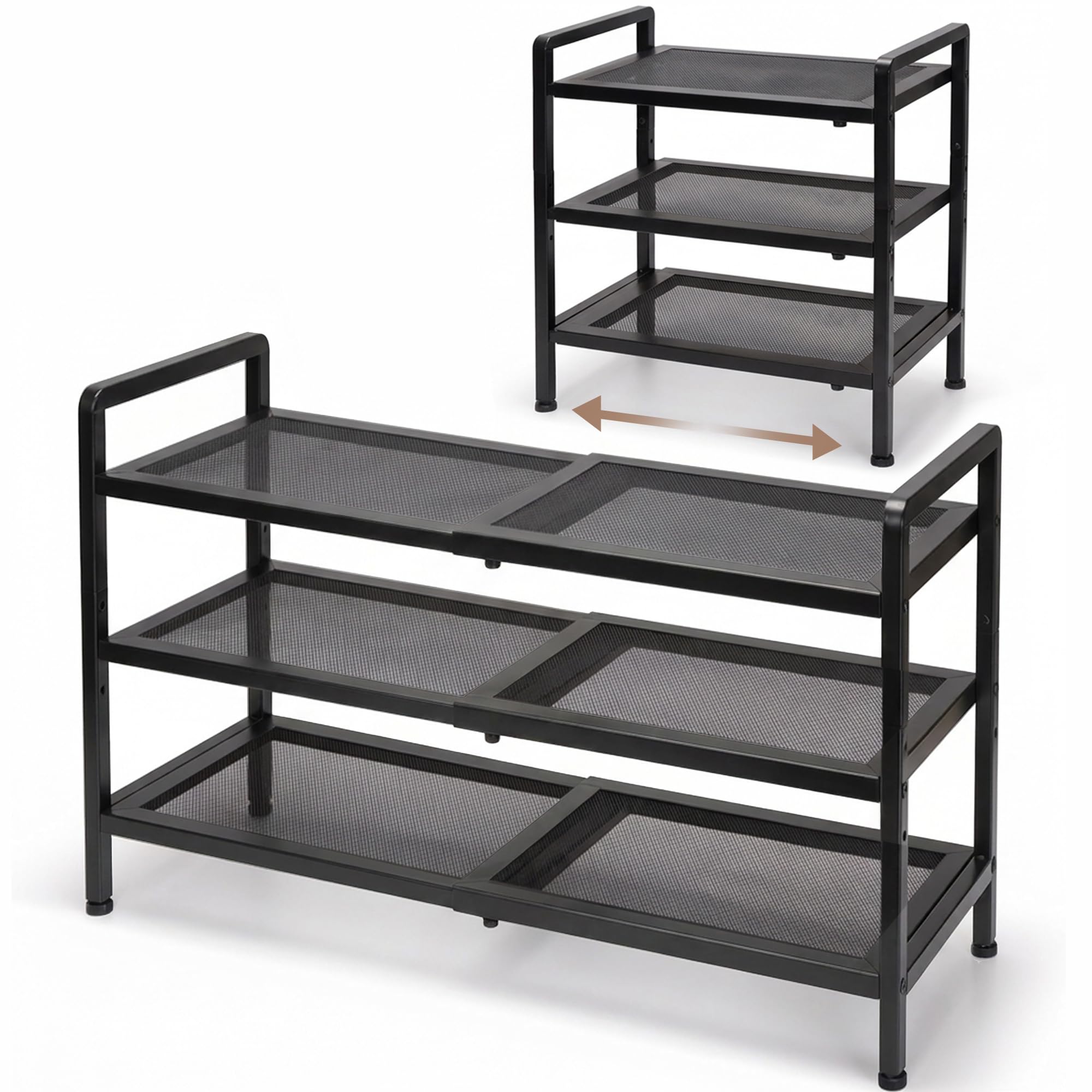 Varhomax Expandable Shoe Rack for Closet and Entryway 3-Tier