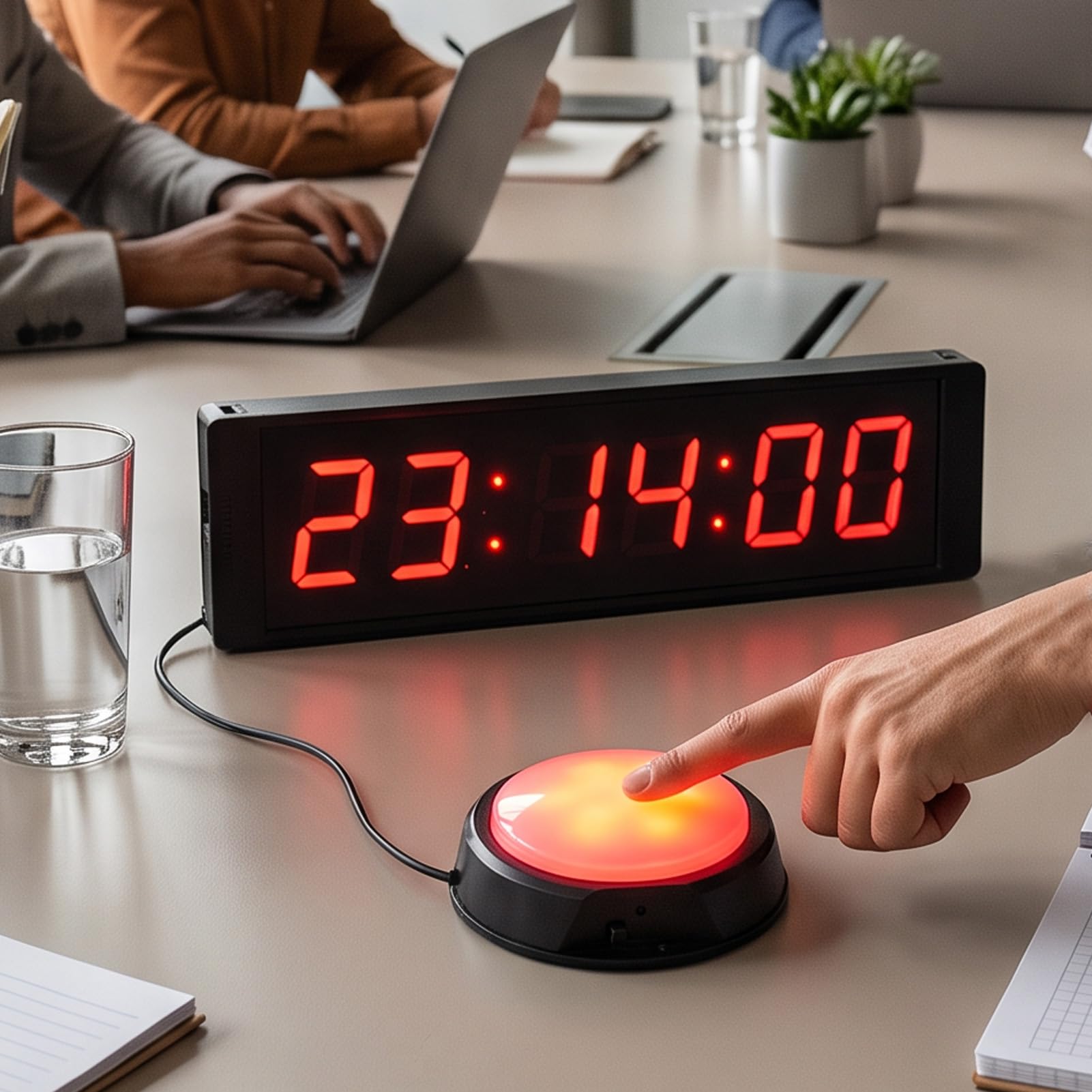 Luocute Cronómetro Grande con Pantalla LED Roja de 1,5 Pulgadas, Temporizador de Competición