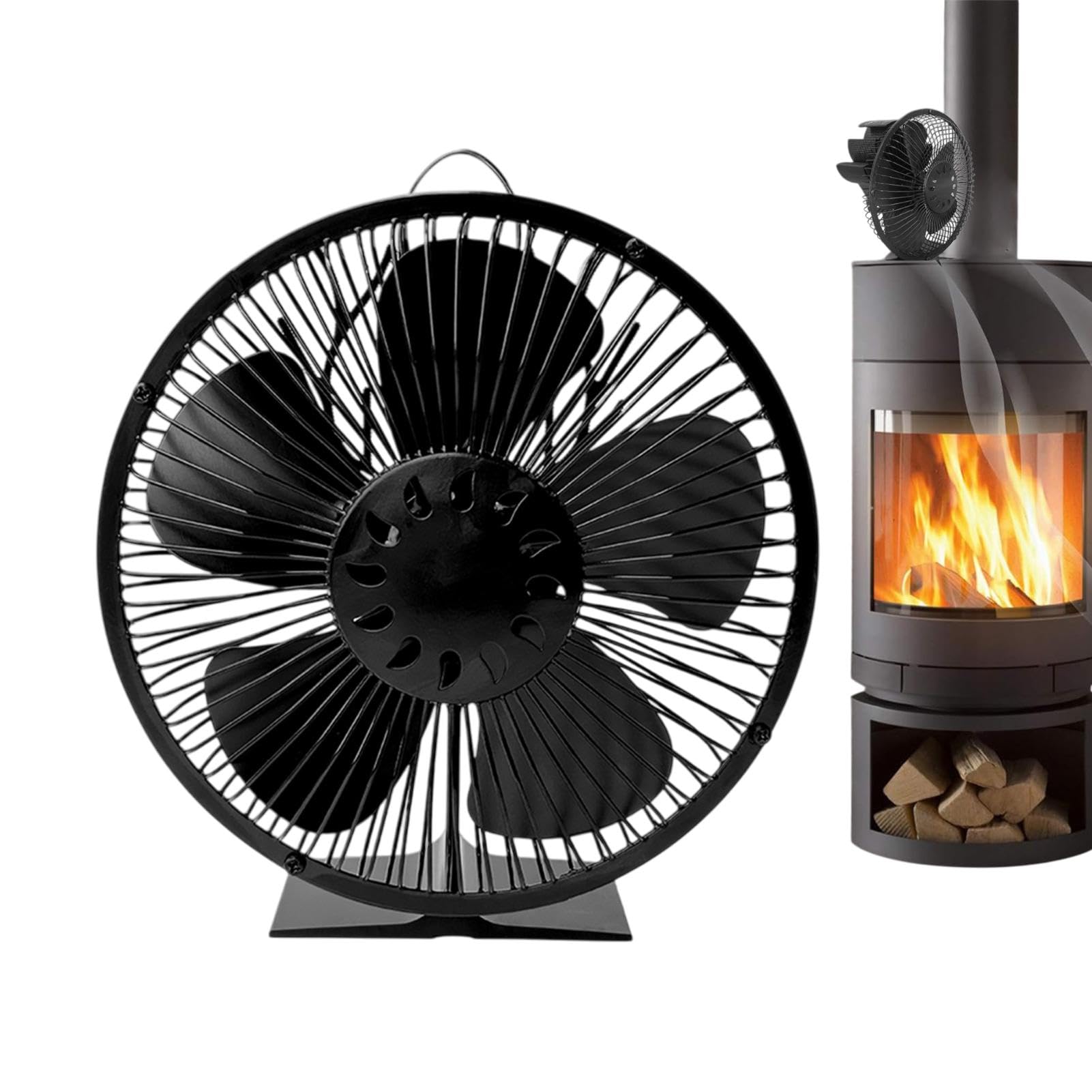Ventola per stufa a legna Griglia Di Protezione Silenziosa Non Elettrica | Ventilatore soffiante da Per Stufe A Legna E Riscaldatore A Ceppi Da Interni