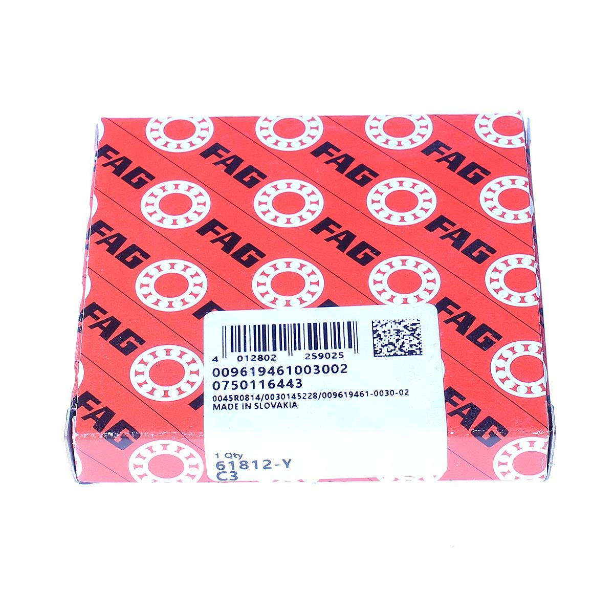 61812-Y-C3 FAG Rodamiento de bolas cojinete 60,00x78,00x10,00mm